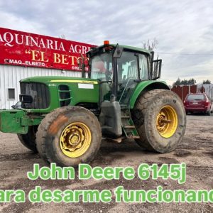 Tractor Agrícola John Deere 6145J Año 2016 – Para Desarme (Funcionando)